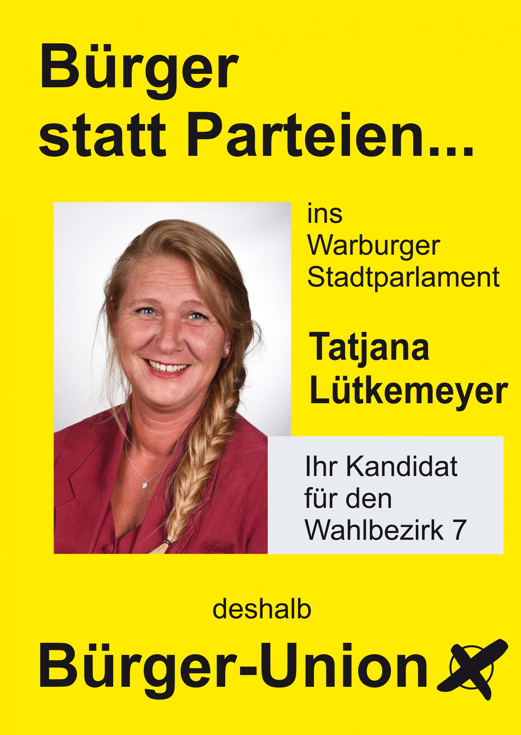 Bürgermeisterkandidat u .Wahlbezirk 7: Tatjana Lütkemeyer